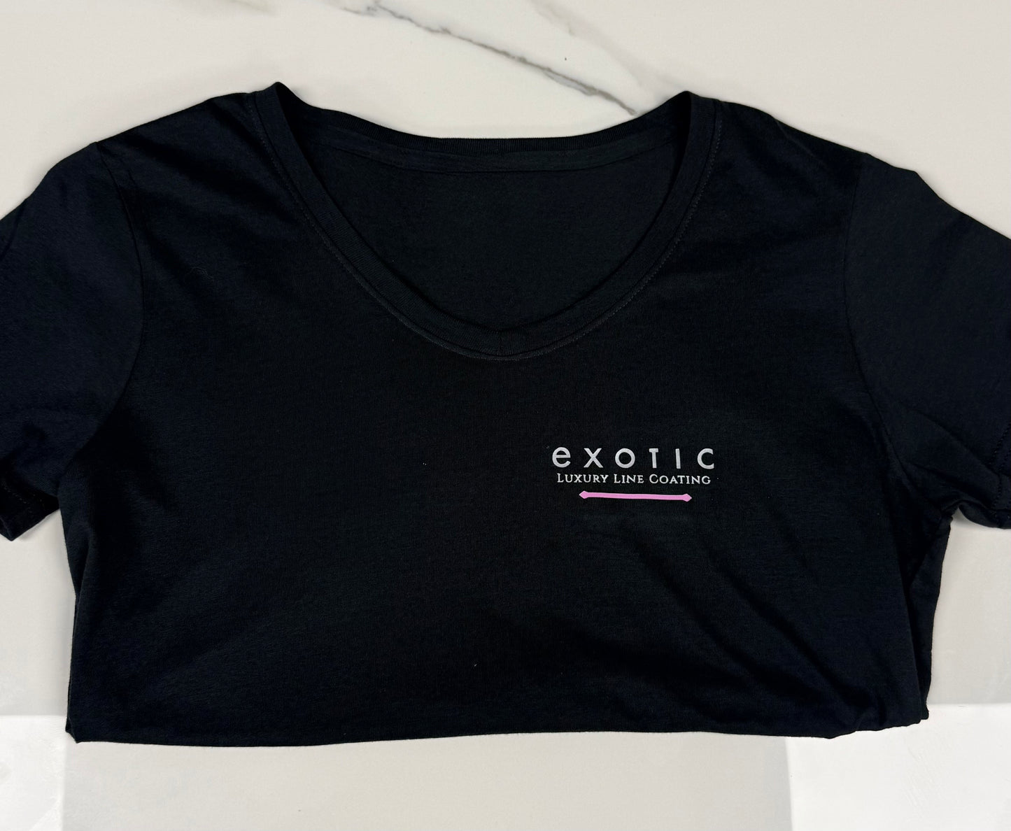 Exotic Luxury Line V-Neck Shirt - Black
