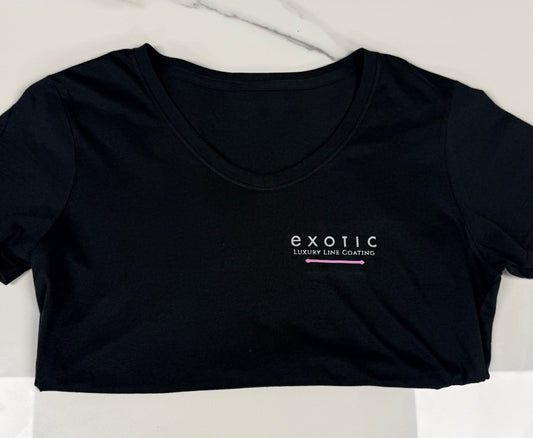 Exotic Luxury Line V-Neck Shirt - Black