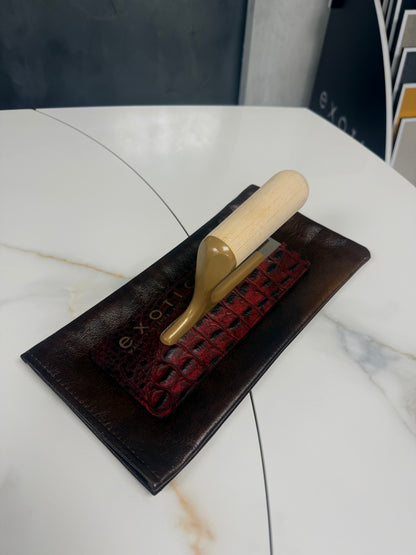 Red Crododile Leather Sleeve