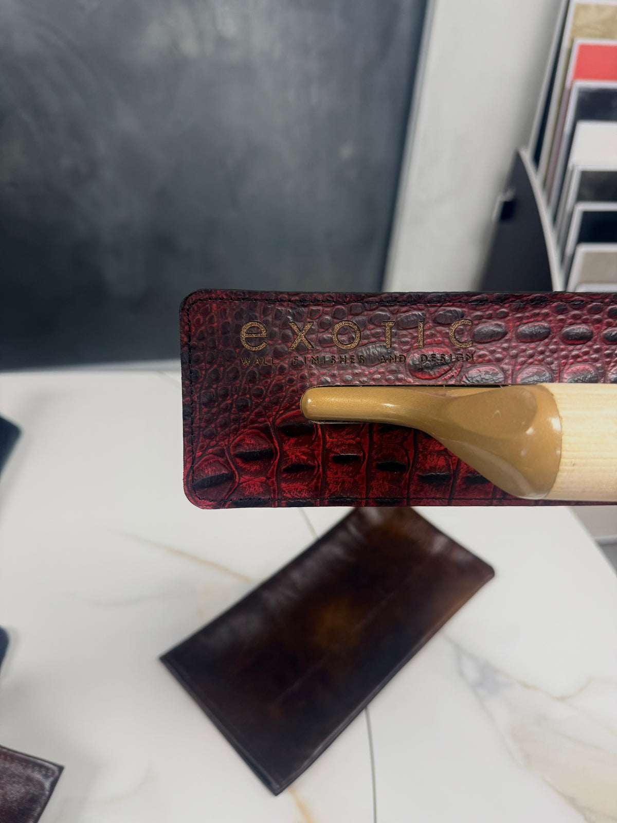 Red Crododile Leather Sleeve