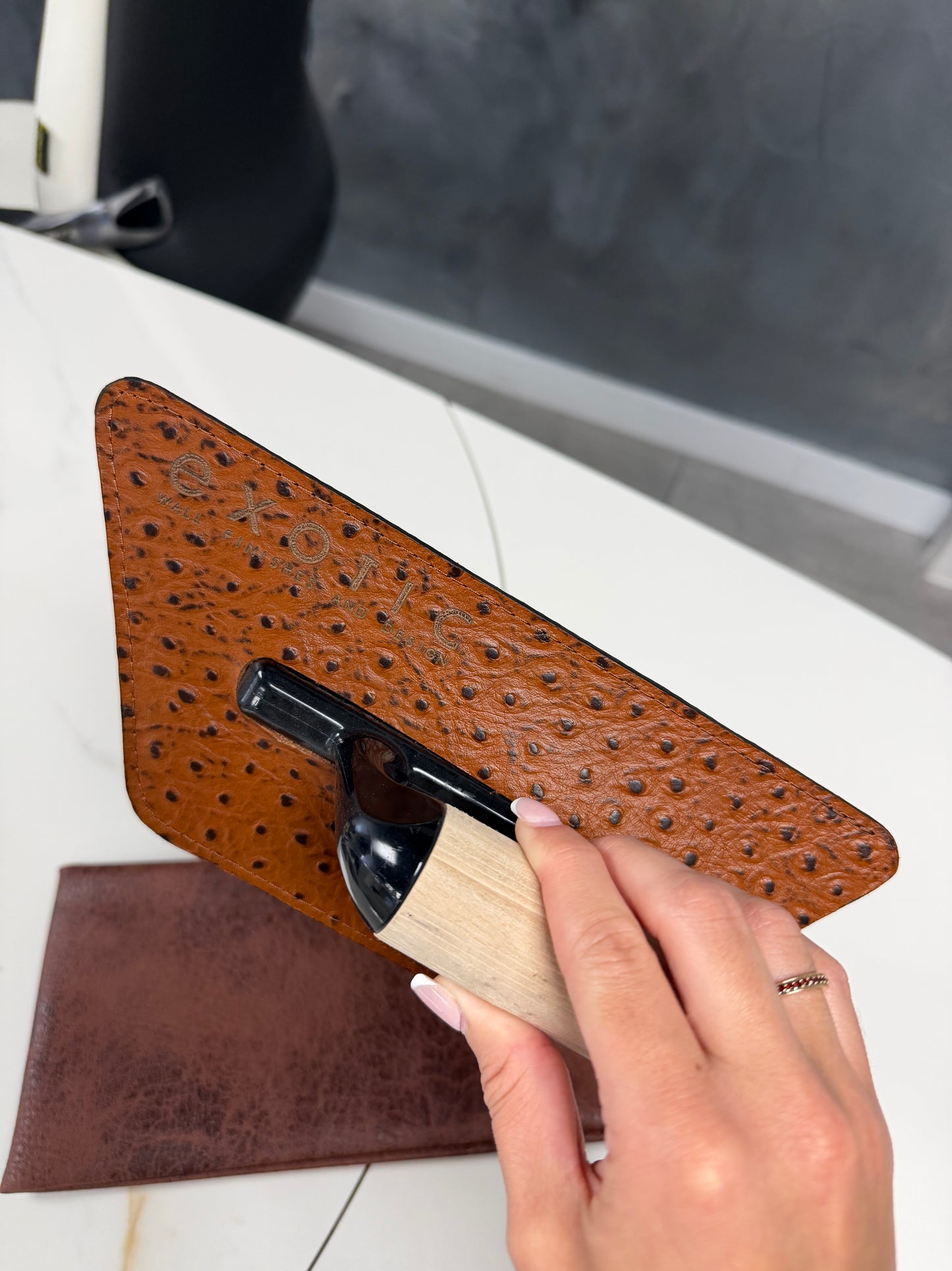 Brown Ostrich Trowel Sleeve