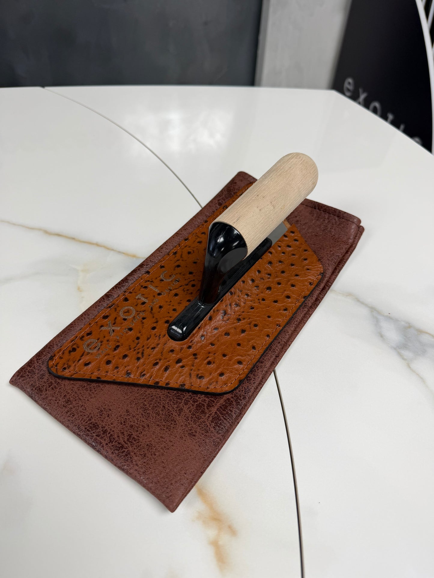 Brown Ostrich Trowel Sleeve