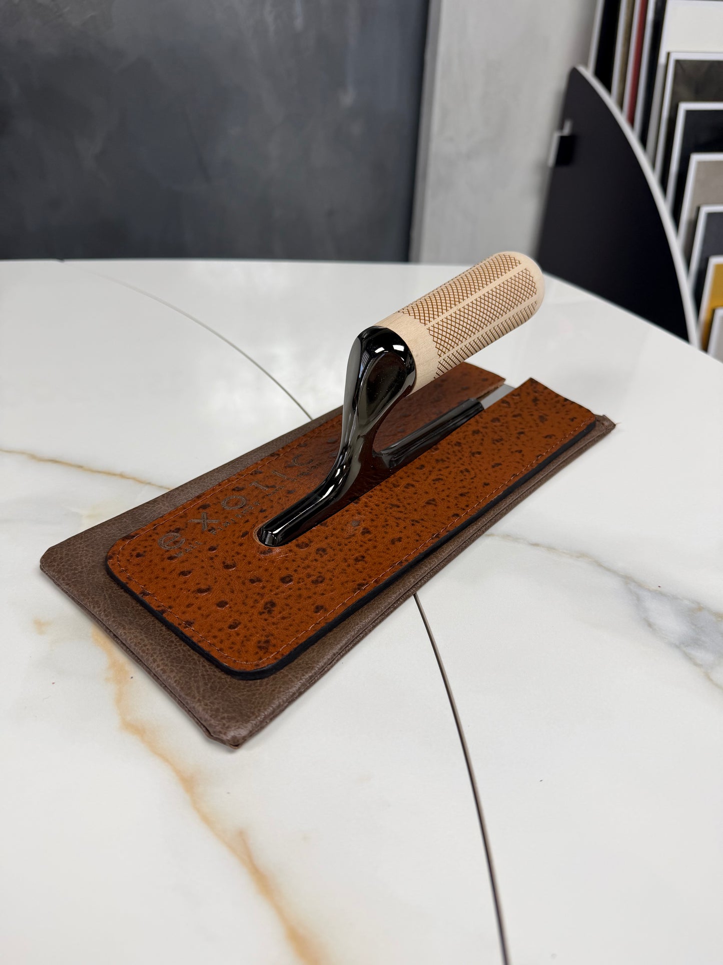 Brown Ostrich Trowel Sleeve